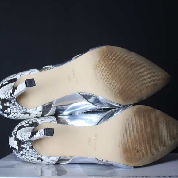 SILVER NINE WEST HEELS - Picture 7 of 7